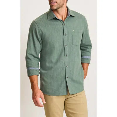 Tommy Bahama Dorado Stretch Cotton Button-up Shirt In Green
