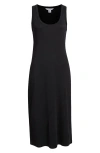 Tommy Bahama Drapey Ponte Midi Dress In Black