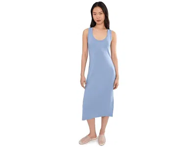 Tommy Bahama Drapey Ponte Sleeveless Midi Dress In Blue
