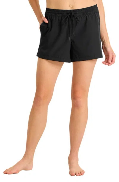 Tommy Bahama Elastic Waist Board Shorts In Black