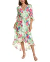 Tommy Bahama Clara Grand Villa Tropical Floral Matte Jersey Dress In Brown