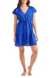 Tommy Bahama Eyelet Cove Organic Cotton Cover-up Dress In Blue