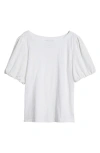 Tommy Bahama Eyelet Puff Sleeve Organic Cotton Top In White