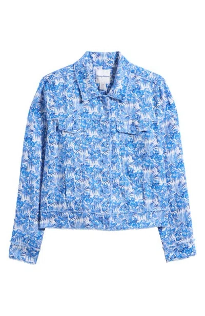 Tommy Bahama Fantastic Fronds Linen Jacket In Blue/white