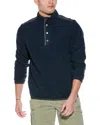 Tommy Bahama Field Runner Snap Mock Pullover In Blue