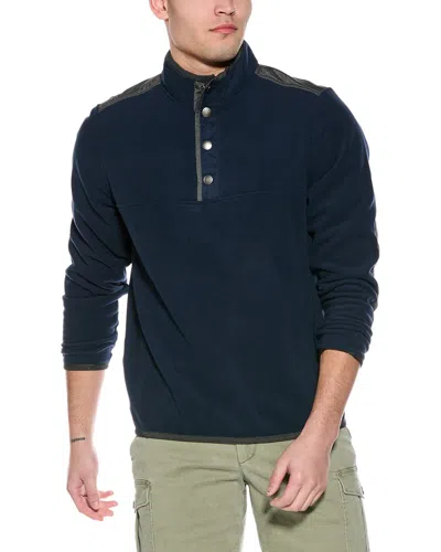 Tommy Bahama Field Runner Snap Mock Pullover In Blue