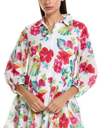Tommy Bahama Fiesta Floral Shirt Dress In Multi