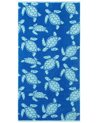 Tommy Bahama Fish Cotton Blend Beach Towel Set In Blue