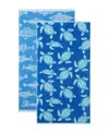 Tommy Bahama Fish Printed Cotton 2-pc. Beach Towel Set, 72" X 36"