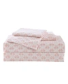 Tommy Bahama Flamingle Washed Cotton King Sheet Set In Medium Pink