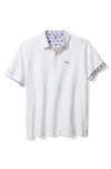 Tommy Bahama Flamingo Mingle Islandzone® Piqué Performance Polo In White