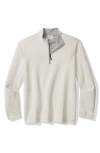 Tommy Bahama Flipview Reversible Half Zip Pullover In White