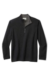 Tommy Bahama Flipview Reversible Half Zip Pullover In Black
