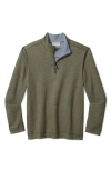 Tommy Bahama Flipview Reversible Half Zip Pullover In Green