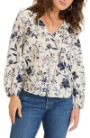 Tommy Bahama Flora Flourish Split Neck Top In Multi
