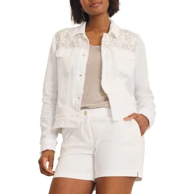 TOMMY BAHAMA TOMMY BAHAMA FLORA FRESCO BEAD DETAIL LINEN JACKET