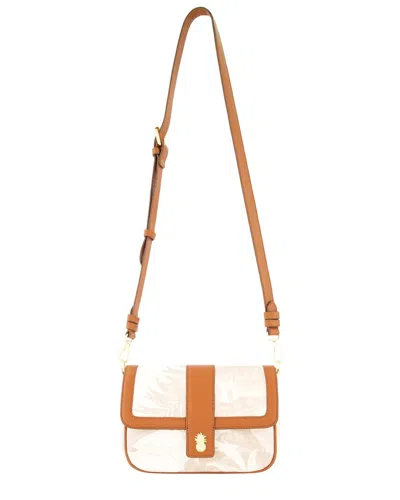 Tommy Bahama Floral Canvas Crossbody In White