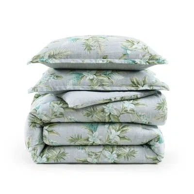Tommy Bahama Floral Enchantment Cotton Blue Comforter Set In Multi