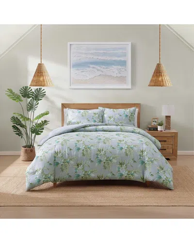 Tommy Bahama Floral Enchantment Texture Cotton Duvet Set In Multi
