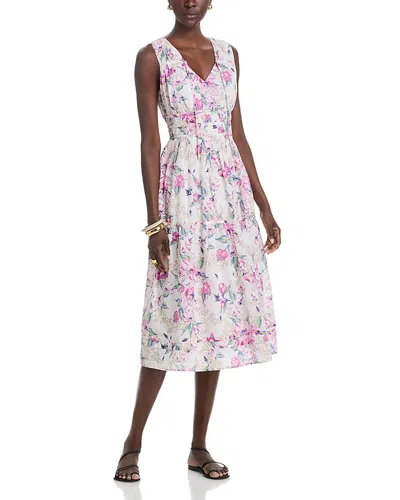 Tommy Bahama Floral Gardens Midi Dress In White
