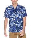 Tommy Bahama Floral Lush Silk Camp Shirt In Blue