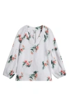 Tommy Bahama Florentina Flourish Linen Popover Top In White