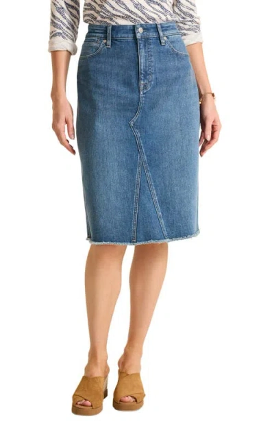 Tommy Bahama Fray Hem Denim Skirt In Blue