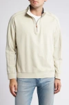 Tommy Bahama French Terry Half Zip Pullover In Warm Mist