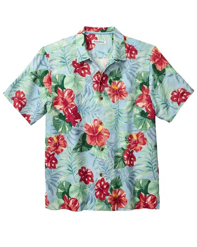 Tommy Bahama Fridas Garden Silk Camp Shirt In Morning Sky