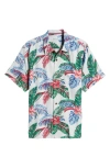 TOMMY BAHAMA TOMMY BAHAMA FROND FUSION SHORT SLEEVE SILK BLEND BUTTON-UP SHIRT