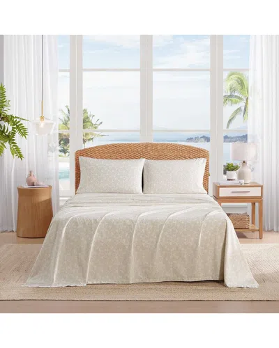 Tommy Bahama Frond Voyage Cotton Percale Sheet Set In Neutral