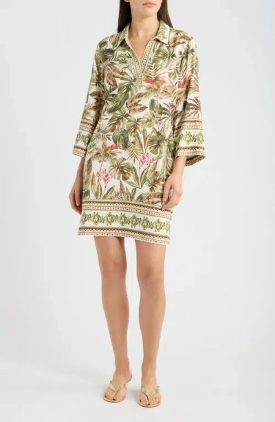 Tommy Bahama Fuji Hidden Coast Silk Shift Dress In Multi