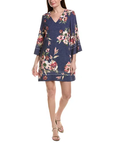 Tommy Bahama Fuji Tidal Bloom Silk Mini Dress In Blue