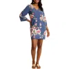 Tommy Bahama Fuji Tidal Bloom Silk Minidress In Nude