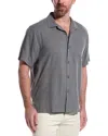 Tommy Bahama Gamblers Paradise Silk Shirt In Gray