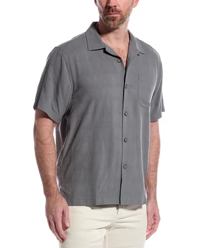 Tommy Bahama Gamblers Paradise Silk Shirt In Gray
