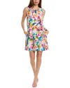 Tommy Bahama Garden Of Hope & Courage Silk Mini Dress In White