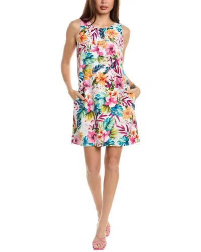 Tommy Bahama Garden Of Hope & Courage Silk Mini Dress In White