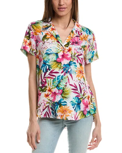 Tommy Bahama Garden Of Hope & Courage Silk Shirt In White