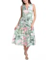 Tommy Bahama Garden Villa Linen-blend Sundress In Green