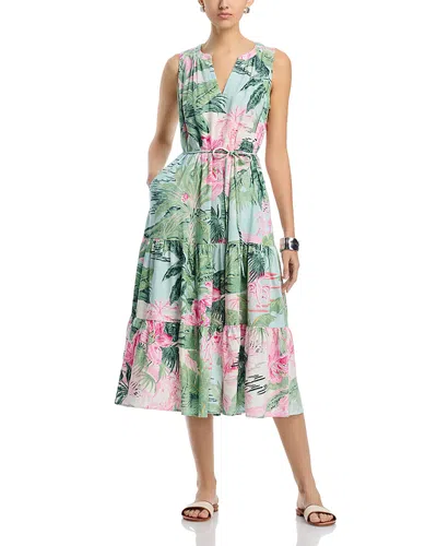 Tommy Bahama Garden Villa Linen Sundress In Canal Blue
