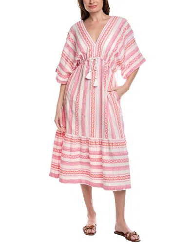 Tommy Bahama Geo Jacquard Midi Dress In Pink