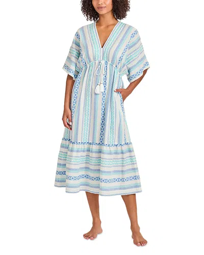 Tommy Bahama Geo Midi Dress Swim Cover-up In Paradiso Blue