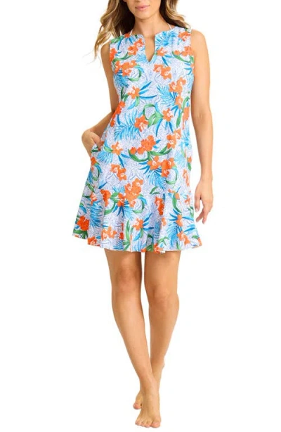 Tommy Bahama Goa Tropical Print Cover-up Dress In White