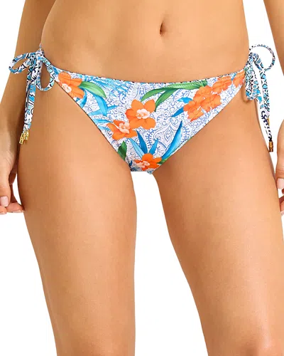Tommy Bahama Goa Tropical Reversible String Bikini Bottom In Multi