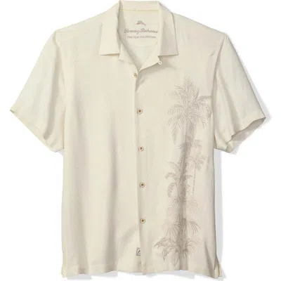 Tommy Bahama Golden Palms Silk Camp Shirt In Neutral