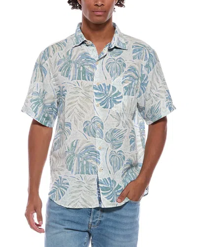 Tommy Bahama Grand Monstera Linen-blend Shirt In White