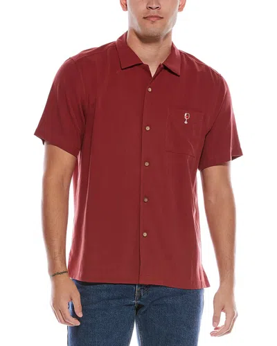 Tommy Bahama Grape Minds Drink Alike Silk Camp Shirt In Brown