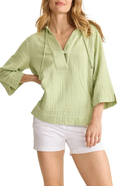 Tommy Bahama Guaze Baja Cotton Hooded Pullover In Green