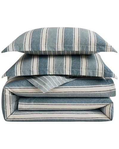 Tommy Bahama Hanalei Stripe Cotton Duvet Set In Gray